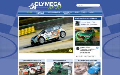 Top of the website for Olymeca Sport
