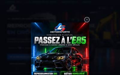 Top of the website for AG Motorsports