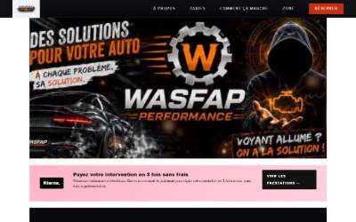 Top of the website for Wasfap performance