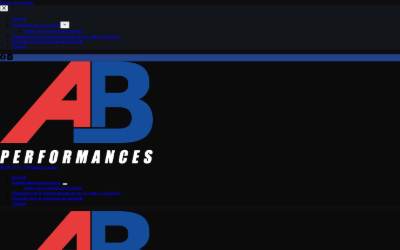 Top of the website for AB Performances