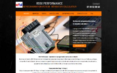 Top of the website for RS50 PERFORMANCE – FlexFuel, Stage & Réparation calculateur