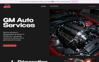 Top of the website for Garage GM Auto Services - Réparation/Entretient et Reprogrammation moteur