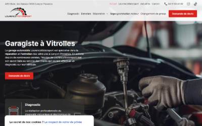 Top of the website for Lourenco Motorsport