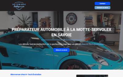 Top of the website for H-Tech Evolution