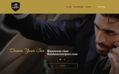 Top of the website for Kolshi Motorsport