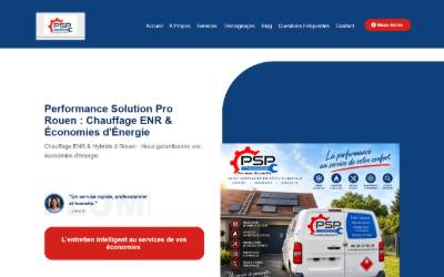 Top of the website for Performance Solution Pro