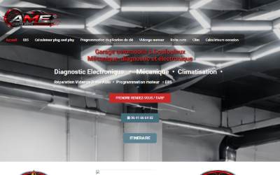 Top of the website for Auto Meca Electro E85 vidange boite auto tuning
