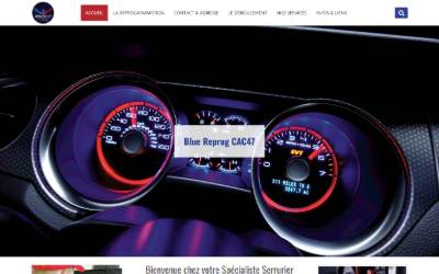 Top of the website for Brcac47 Serrurier Automobile Clé - Reprogrammation Moteur