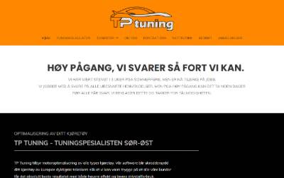 Website preview for TP Tuning - Tuningspesialisten Sør-Øst