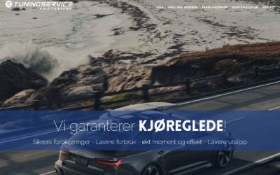 Website preview for Tuningservice Kristiansund