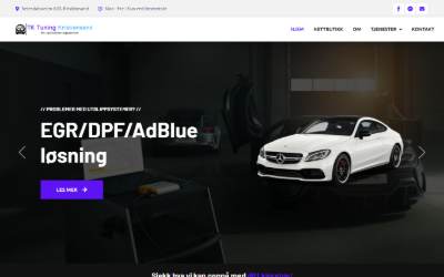 Website preview for TK Tuning Kristiansand