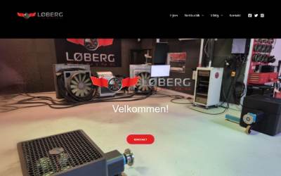 Website preview for Løberg Tuning