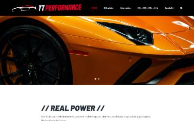 Top of the website for TT Performance