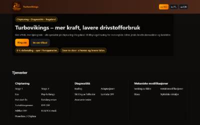 Top of the website for TurboVikings