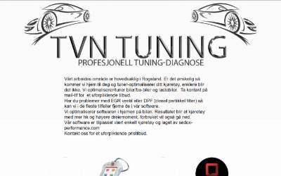 Top of the website for TVN Tuning