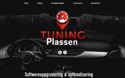 Top of the website for TUNINGPLASSEN AS