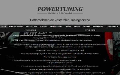 Top of the website for PowerTuning