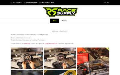 Website preview for Race Supply