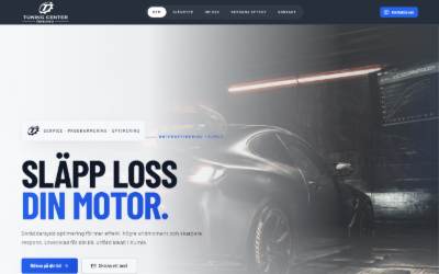 Top of the website for Tuning Center Örebro