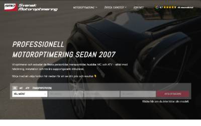 Top of the website for Svensk Motoroptimering