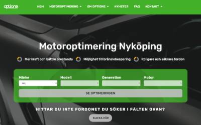 Website preview for OptiOne Motoroptimering Nyköping