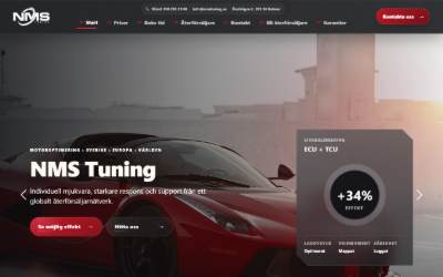 Top of the website for NMS Tuning - Kalmar