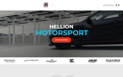 Top of the website for Hellion Motorsport