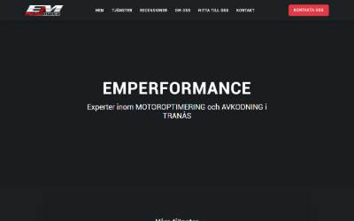 Top of the website for EM Performance - Motoroptimering & Avkodningar