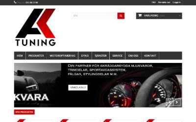 Top of the website for AK-Tuning Storvik Motoroptimering
