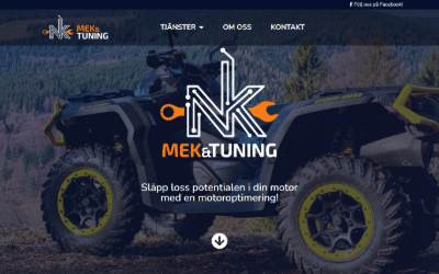 Top of the website for Motoroptimering | NK-Mek & Tuning