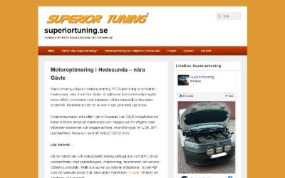 Top of the website for Superiortuning