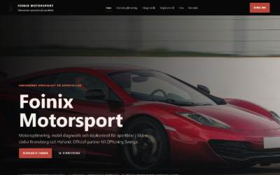 Top of the website for Foinix Motorsport