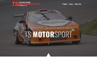 Top of the website for TS Motorsport