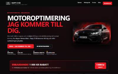 Website preview for Rapp Å Råå Motoroptimering