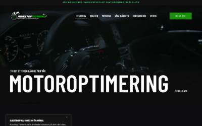Top of the website for Nonstop Performance AB