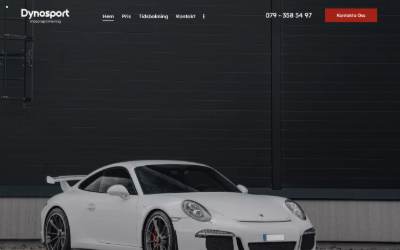Top of the website for Dynosport Motoroptimering