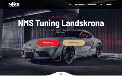Top of the website for Thulins Autoverkstad / NMS Tuning Landskrona