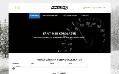 Top of the website for MH Tuning