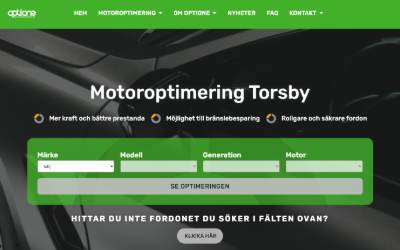 Website preview for OptiOne Motoroptimering Torsby