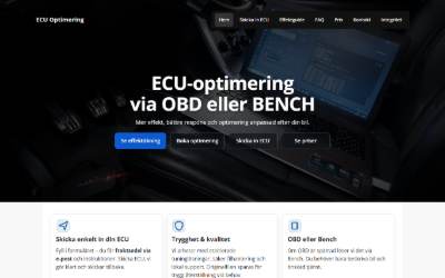 Top of the website for ECU Optimering