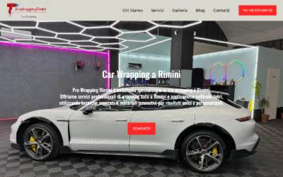 Top of the website for Pro Wrapping Rimini