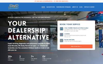 Top of the website for Michael Weber Prestige & Performance