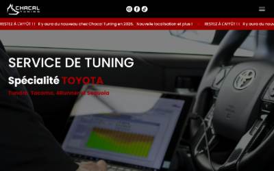 Website preview for Chacal Tuning
