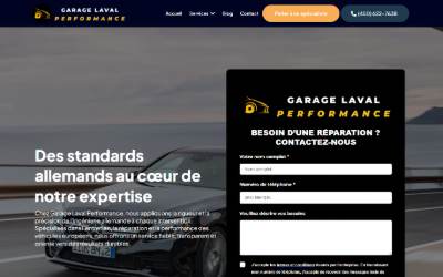 Website preview for Laval Performance