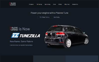 Website preview for Malone Tuning