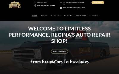 Website preview for Limitless Performance