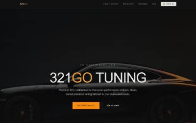 Website preview for 321GO Tuning