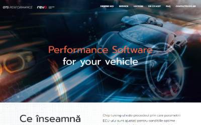 Top of the website for OTS Performance