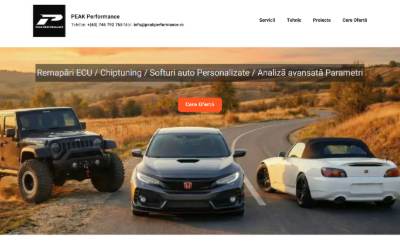 Top of the website for PEAK Performance