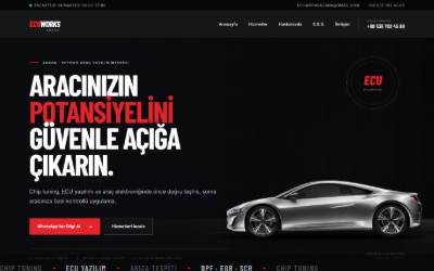 Top of the website for ECU Works Adana